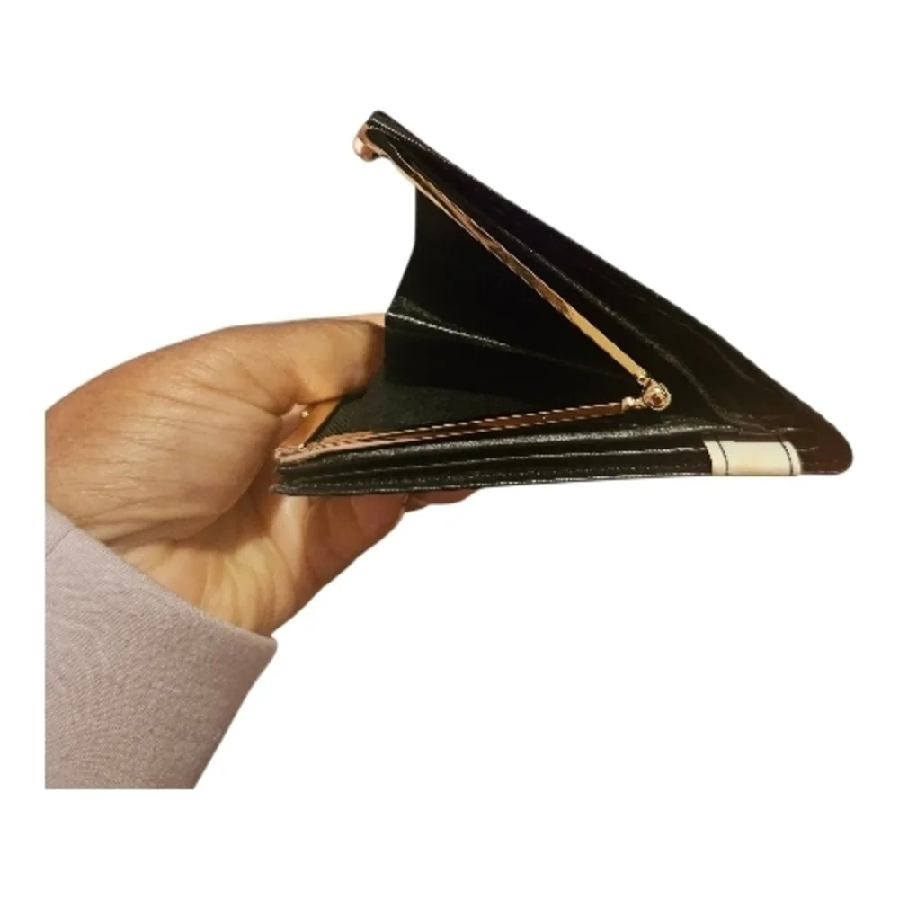 RARE Burberrys Black Leather Bifold Wallet Equestrian Knight Made In Japan - Picture 9 of 16